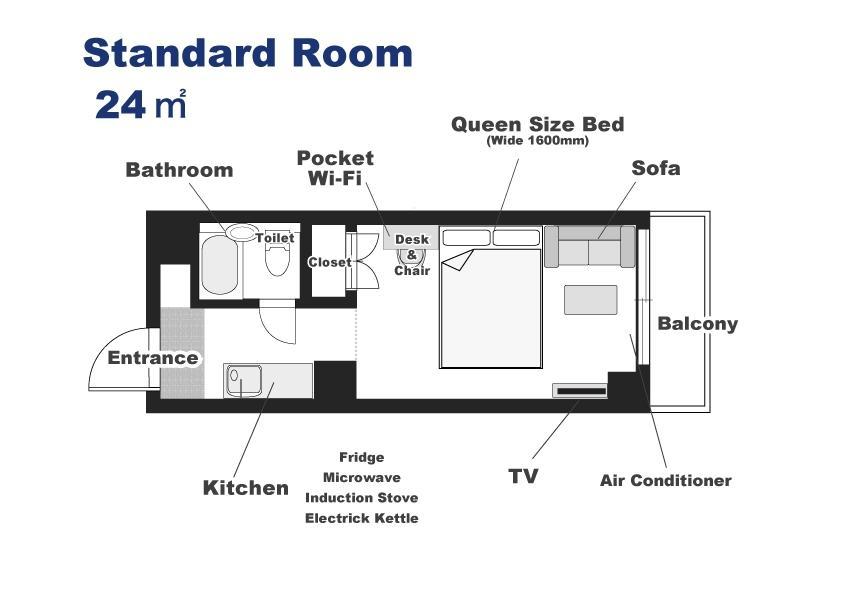 Ookini Hotels Karasuma Gojo Apartment Kioto Habitación foto